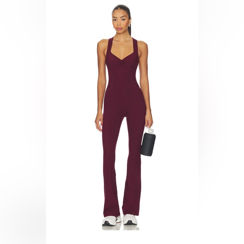 Women's Burgundy Seamless Active Jumpsuit